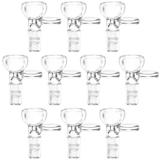 10ct Pulsar Rounded Bowl Herb Slide w/ Handle Bundle - 14mm Male