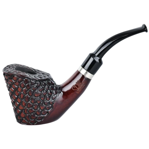 Pulsar Shire Pipes The Opportunist - Engraved Bent Poker Smoking Pipe - 5.5"