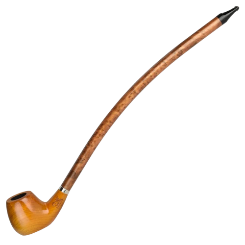 Pulsar Shire Pipes Curved Stem Cherry Wood Tobacco Pipe- 15"/Yellow