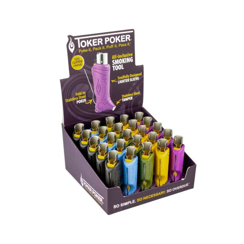 25ct Toker Poker Clipper Mixed Colours Display