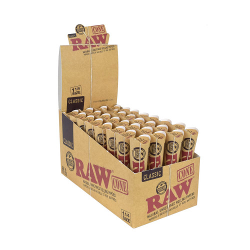 1¼" RAW Classic Unbleached Cones Display