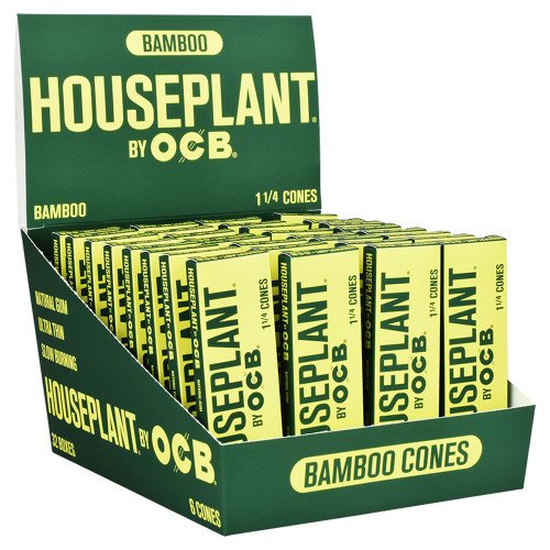 32ct HOUSEPLANT by OCB Cone Bamboo Display - 1 1/4, 6 Cones per Pack