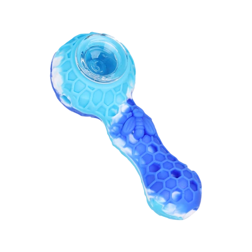 SeshGear Honeycomb Bee Silicone Hand Pipe - 4.15" / Colors Vary