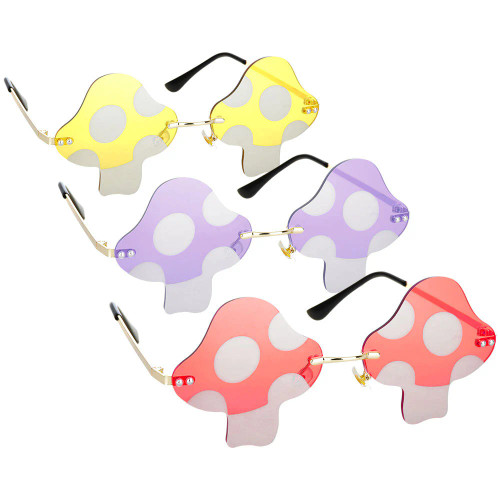 10pc Mushroom Glasses Set - Assorted Colors