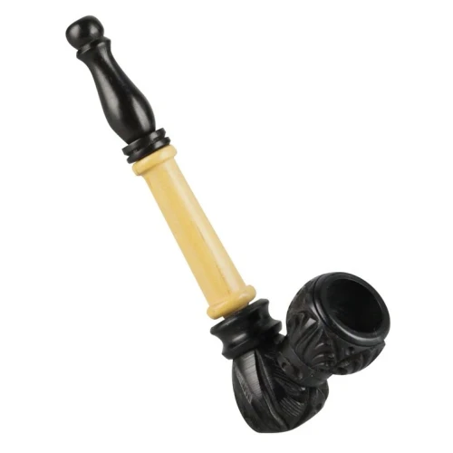Multi Wood Carved Pipe - 5.5"