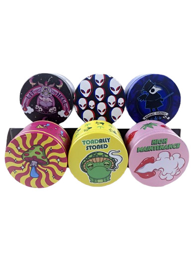 6ct Wacky Grinderz Classic Wacky Display Assortment | 2.5" | 4pc