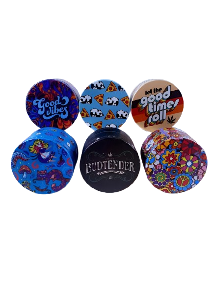 6ct Wacky Grinderz Display - Good Vibes | 4pc | 2.5"