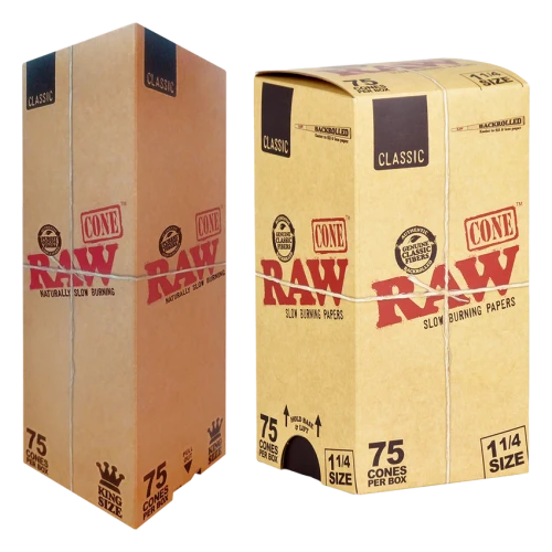 RAW Classic Pre-Rolled Cones 75ct BOX