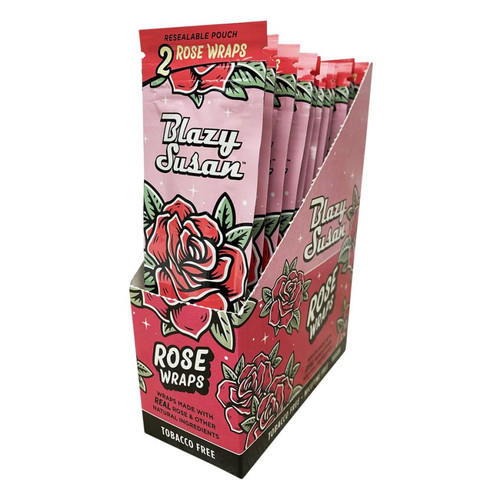 25ct Blazy Susan Rose Wraps Display- 2pk