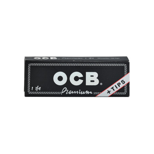 OCB Premium Rolling Papers & Tips - 50pk / 1 1/4"/24PC DISP
