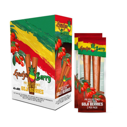 14ct Ganja Berry Pre Rolled Cones Display- Goji Berry - 2 Pack