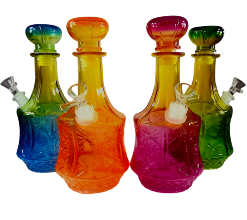 SeshGear Vintage Ombre Glass Water Pipe - 10" / 14mm F / Sun Flower