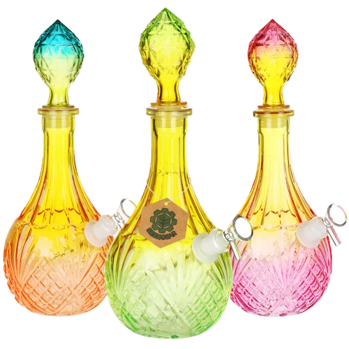 SeshGear Vintage Ombre Glass Water Pipe - 10.5" / 14mm F / Round Lotus