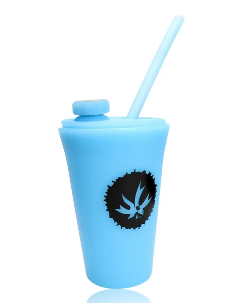 Piece Maker - Kommuter with Silipint - Silicone Drink Cup Topper w/ Cup Blue