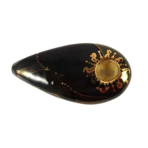 Porcelain Gold Goddess - Black