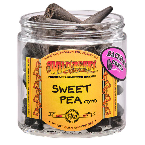 Wild Berry Backflow Cone Incense - Sweet Pea/25PC BAG