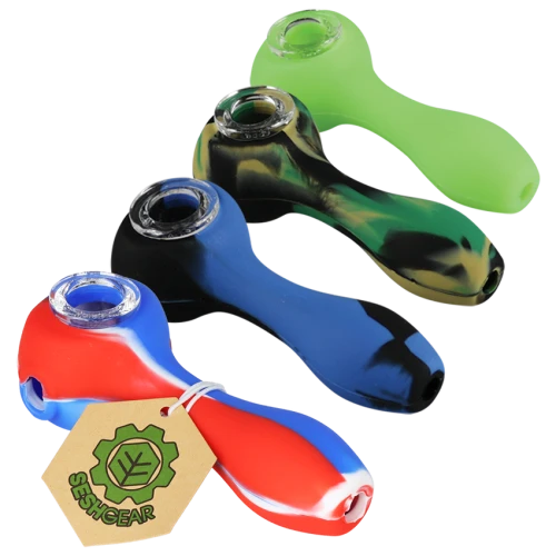 8ct SeshGear Silicone Hand Pipe Bundle - 4.5" / Colors Vary