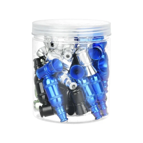 Aluminum Metal Hand Pipe - 3" / Assorted Colors/20PC Jar