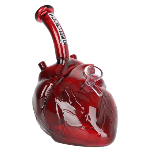 Pulsar Be Still My Heart Glass Water Pipe 6.5" - 14mm F