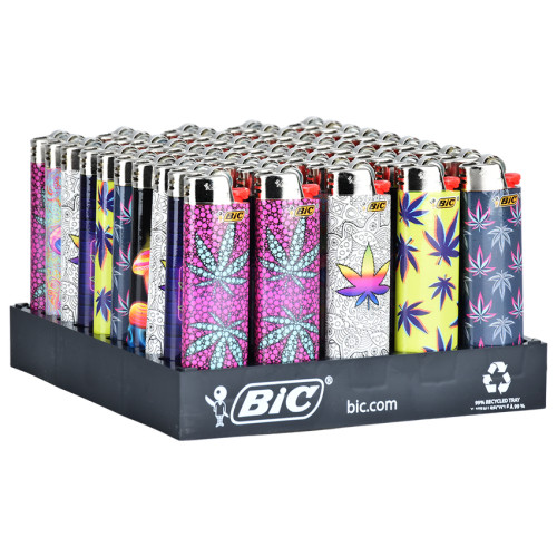 50ct Bic Lighter Display - Counterculture Assortment