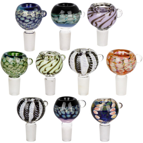 10ct Roped Honeycomb Fancy Herb Slides Bundle - 14mm M / Assorted Colors