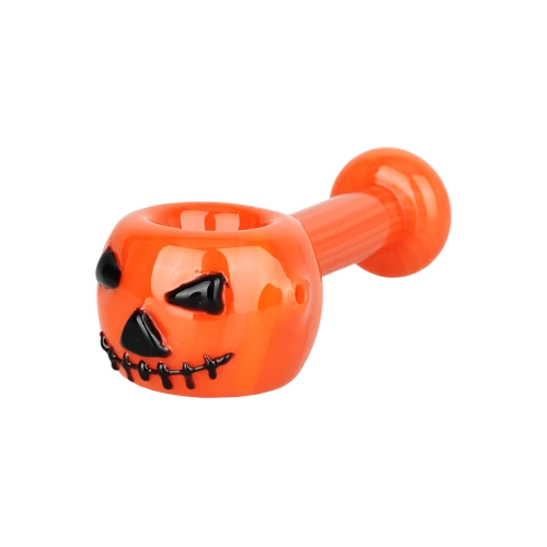 4" Jack-O-Lantern Glass Hand Pipe