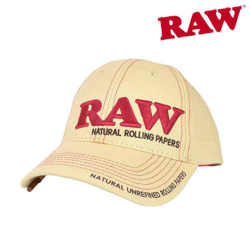 RAW Snap Back Poker Hat w/ Stash Pocket - Tan