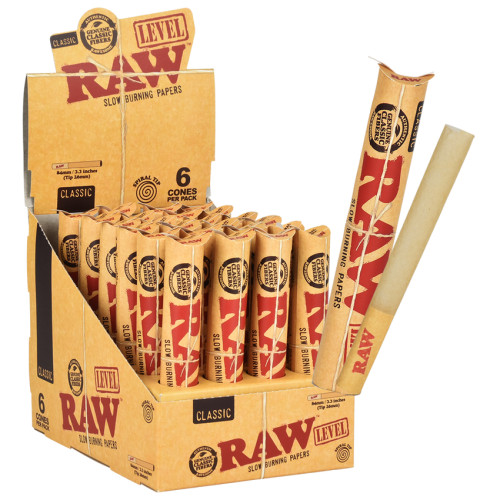 24ct RAW Classic Level Tube Cone Display - 1 1/4 / 6pc