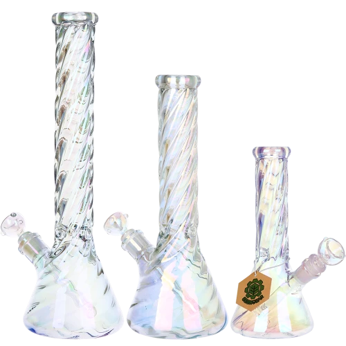 SeshGear Positive Twist Beaker Glass Water Pipe