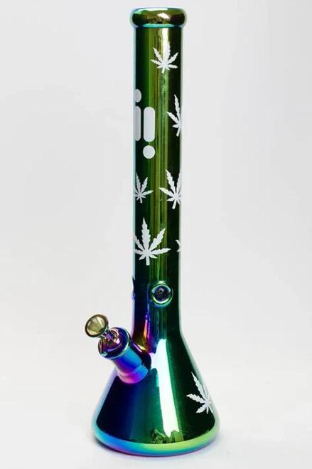 Infyniti 18" Beaker w/ Ice Pinch - Chrome Finish Leaf - Clear Sunshine