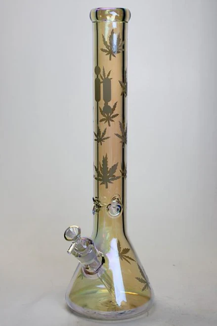 Infyniti 18" Beaker w/ Ice Pinch - Chrome Finish Leaf - Clear Sunshine