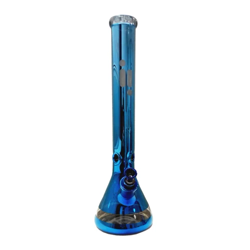 Infyniti 18" Beaker w/ Ice Pinch - Chrome Finish - Blue