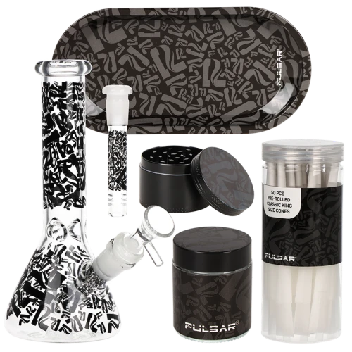 Pulsar Design Series Beaker Water Pipe V2 Smokers Kit - 7.75" / Pulsar Camo