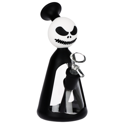 Nightmarish Silicone on Glass Water Pipe - 7.25" / 14mm F
