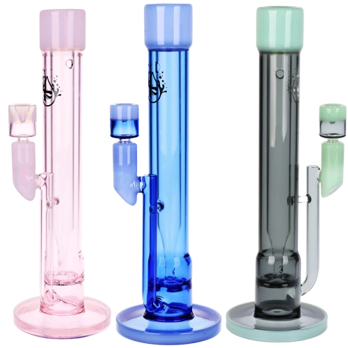 Pulsar Transporter Kicked Straight Tube Glass Water Pipe - 14" /14mm F