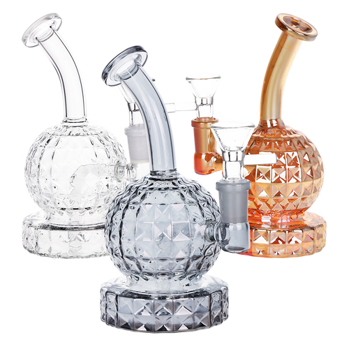 3ct Diamond Cut Water Pipe Bundle - 6.25" / 14mm F / Assorted Colors