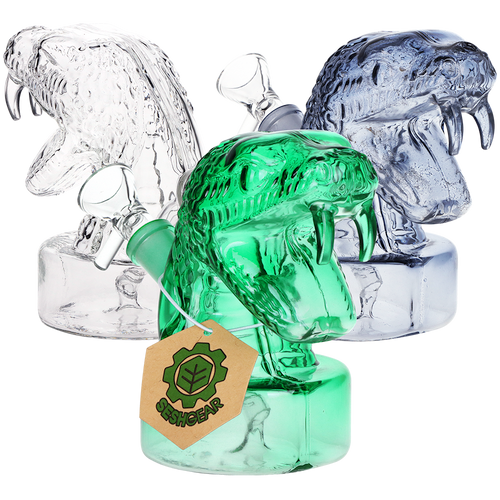 3ct SeshGear Striking Snake Glass Water Pipe Bundle - 4.75" / 14mm F / Assorted Colors