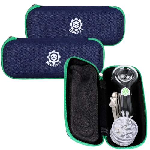 3ct  SeshGear Hand Pipe Travel Kit Bundle- 4"