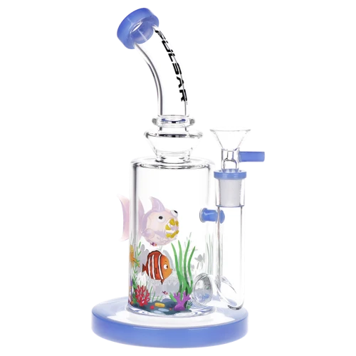 Pulsar Fish Out of Water Glass Water Pipe - 9" / 14mm F