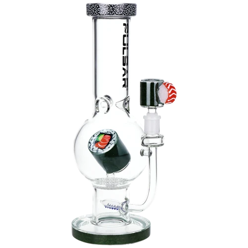 Pulsar Sushi Time Bubble Base Glass Water Pipe - 12.5" / 14mm F