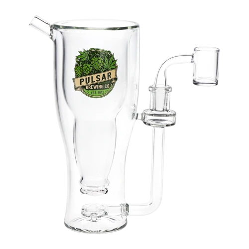 Pulsar Brewing Co Smokeable Beer Mug Glass Dab Rig - 8.5" / 14mm F / 330ml