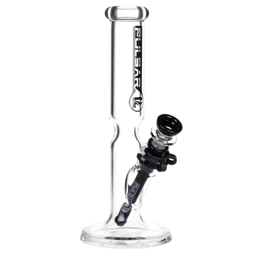 Pulsar Flared Straight Tube Glass Water Pipe w/ Ice Restriction - 9.75" / 14mm F