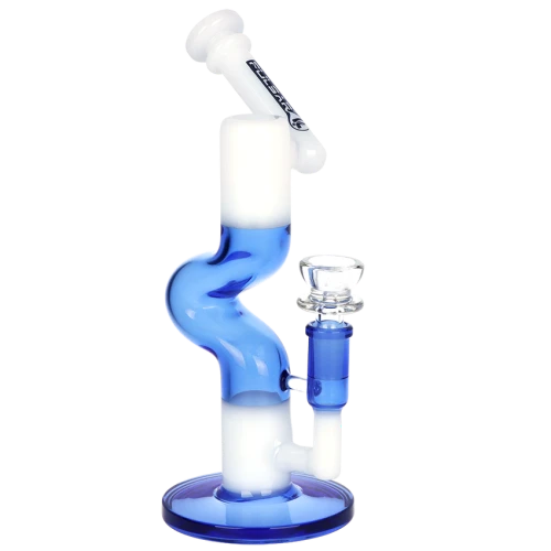 Pulsar Two-Tone U-Bend Tube Glass Water Pipe - 9.5" / 14mm F