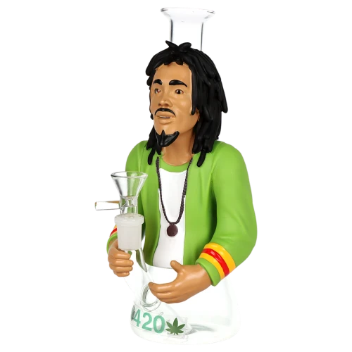 Reggae Legend Glass & Vinyl Water Pipe - 9" / 14mm F