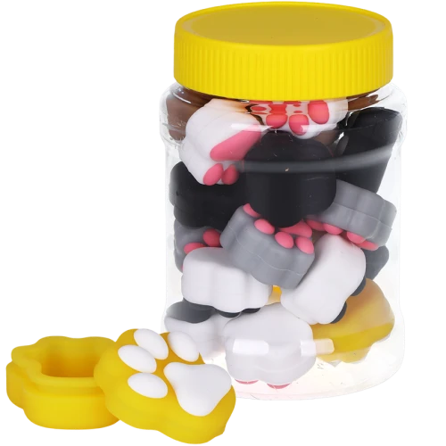 25ct Cat Paw Silicone Concentrate Container Jar - 5ml / Assorted Colors