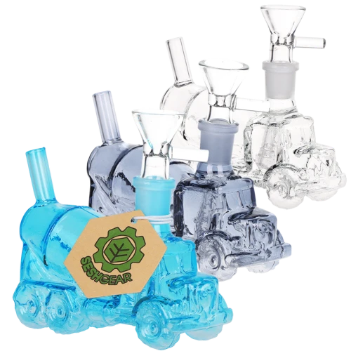 3ct SeshGear Cement Truck Glass Water Pipe Bundle - 5" / 14mm F / Assorted Colors
