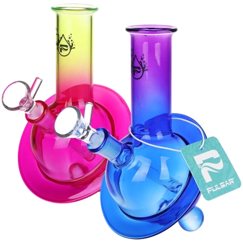 2ct Pulsar Rings of Uranus Glass Water Pipe Bundle - 6.5" / 14mm F / Assorted Colors