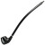 15" Curved Stem Engraved Rosewood Shire Pipe - Black