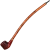 15" Curved Engraved Cherry Wood Shire Pipe
