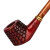 15" Curved Engraved Cherry Wood Shire Pipe
